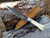 Deer bone handle patch knife with poured pewter bolster thumbnail