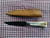 Deer bone handle patch knife with poured pewter bolster left side of knife