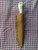Deer bone handle patch knife with poured pewter bolster knife in sheath