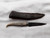 Antiqued antler handle patch knife with pewter bolster & embossed sheath
