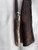 Antiqued antler handle patch knife with pewter bolster & embossed sheath