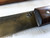 Large hand forged skinning knife with curly maple handle