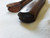 Large hand forged skinning knife with curly maple handle