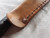 Cherry handle longhunter knife with checkering and dots