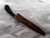 Cherry handle longhunter knife with checkering and dots