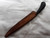 Cherry handle longhunter knife with checkering and dots