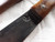 Mini hand forged skinning knife with curly maple handle