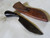 18th Century style gentleman’s belt knife with black horn handle