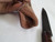 18th Century full tang french ball handle knife with curly maple scales #2