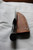 Broad bladed belt knife with horn handle and iron fittings
