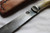 Blunt tip patch knife with pewter bolster and antler handle