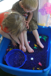 Sensory Table Light and Feet