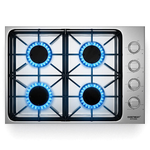 30/36 Inch Gas Cooktop with 4/6 Powerful Burners and ABS Knobs-36 inches