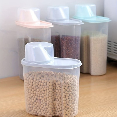 1pc 1.9L Kitchen Cereals Jar; Kitchen Storage Box; Airtight Food Storage Containers; Kitchen Suppli