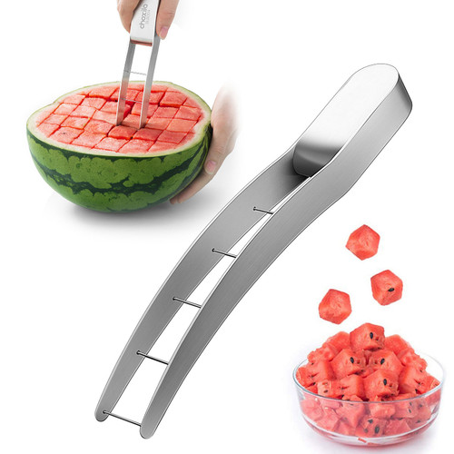 Stainless Steel Watermelon Slicer - Quick; Safe; and Fun! Perfect for Fruit Salad and Kitchen Gadge