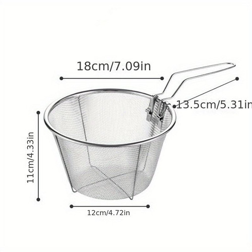 1pc Frying Strainer Basket Frying Net Hedge Noodle Spoon Frying Net Frying Basket Frying Leak Net F