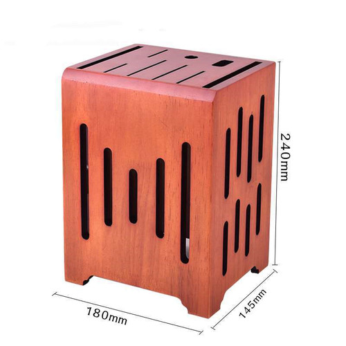 Color: Rosewood - Household Kitchen Knife Holder Kitchen Wall-mounted Ventilated Knife Holder