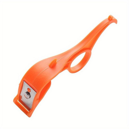 1pc; Portable Fruit Peeler; Stainless Steel Ring Pear Orange Kiwi Peeling Knief; Multi-functional P