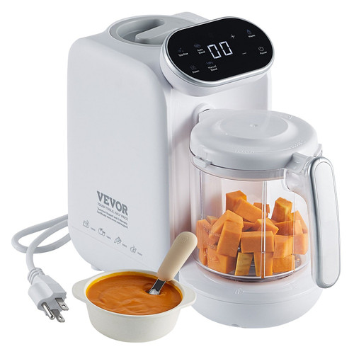 VEVOR Baby Food Maker, 430W Baby Food Processor with 750 ml Tritan Bowl, SUS304 Stainless Steel, 5 