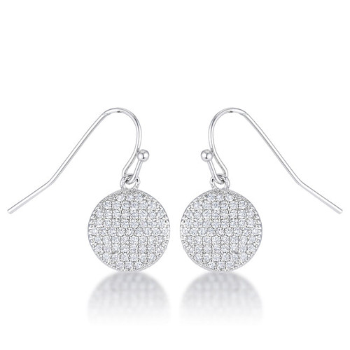 .6 Ct Elegant CZ Disk Earrings