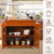 Rolling Kitchen Island Cart with Towel and Spice Rack