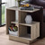 11.5" X 23.5" X 24" Dark Taupe Particle Board Laminate  Kitchen Cart