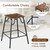 5 Pieces Bar Table Set with 4 Counter Height Backless Stools