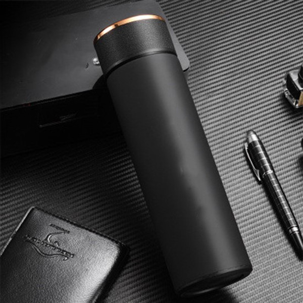 Color: black, capacity: 500ml-A, style:  - Business mug touch temperature measurement