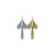 Metal Army Spear with twist off top in gold or silver
