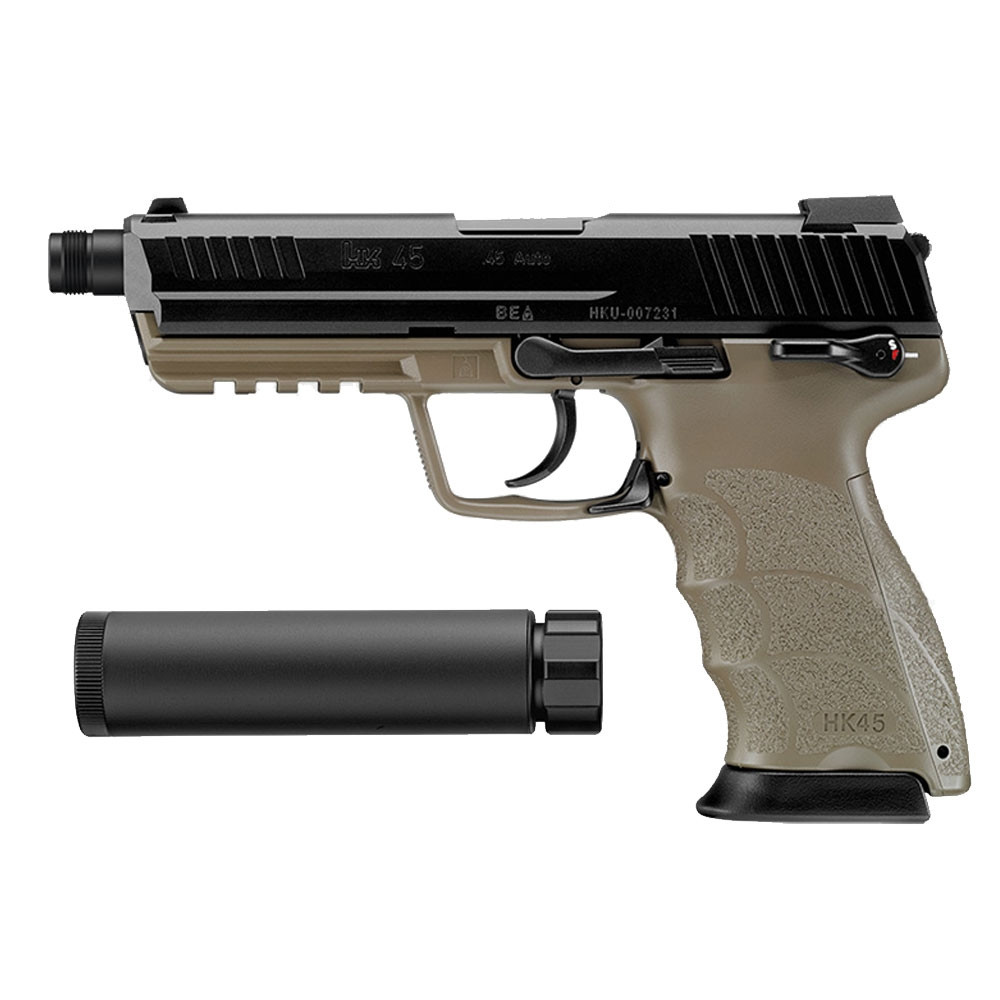 Tokyo Marui HK45 Tactical GBB Airsoft Pistol w/ Silencer Black