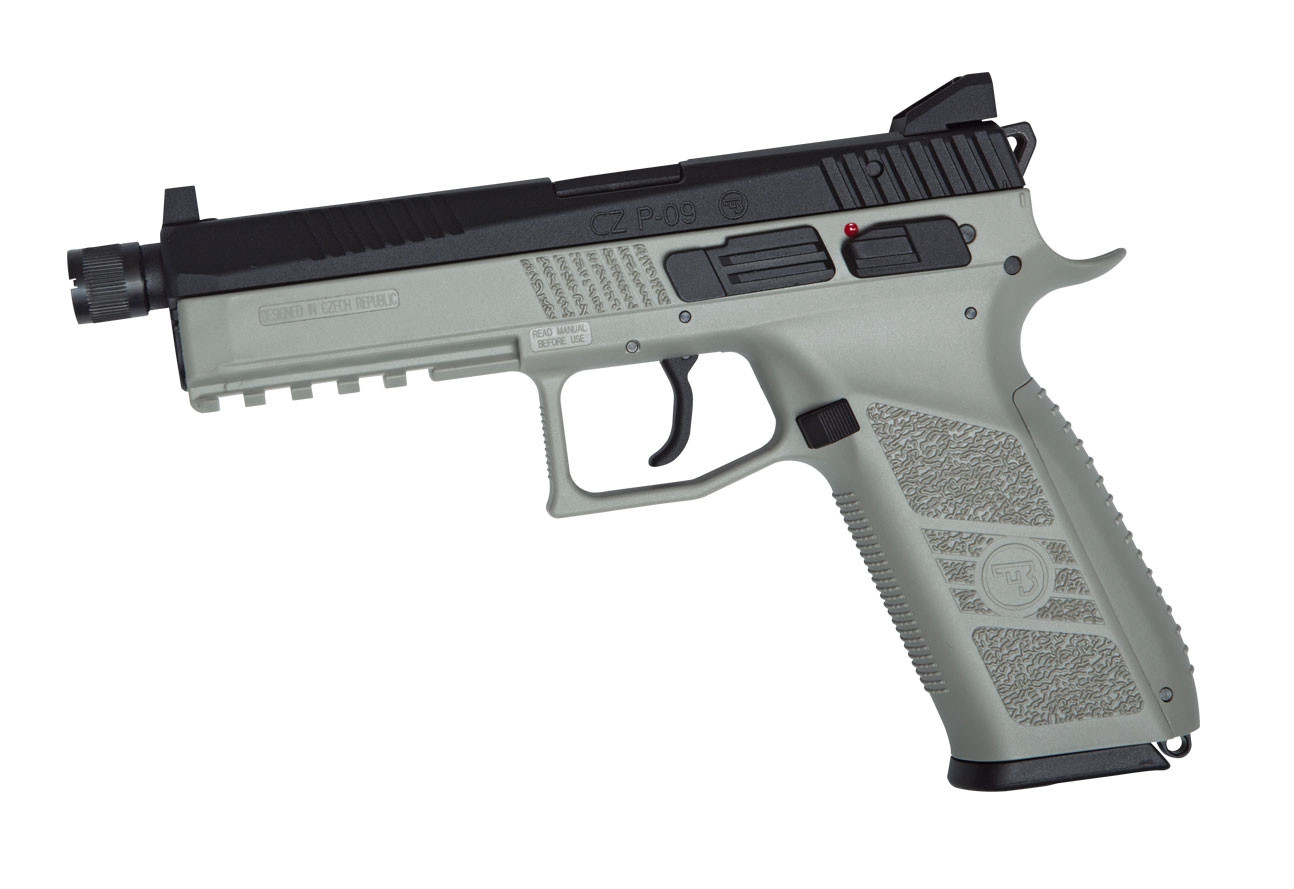 ASG CZ P-09 CO2 GBB Airsoft Pistol with Threaded Barrel - Black