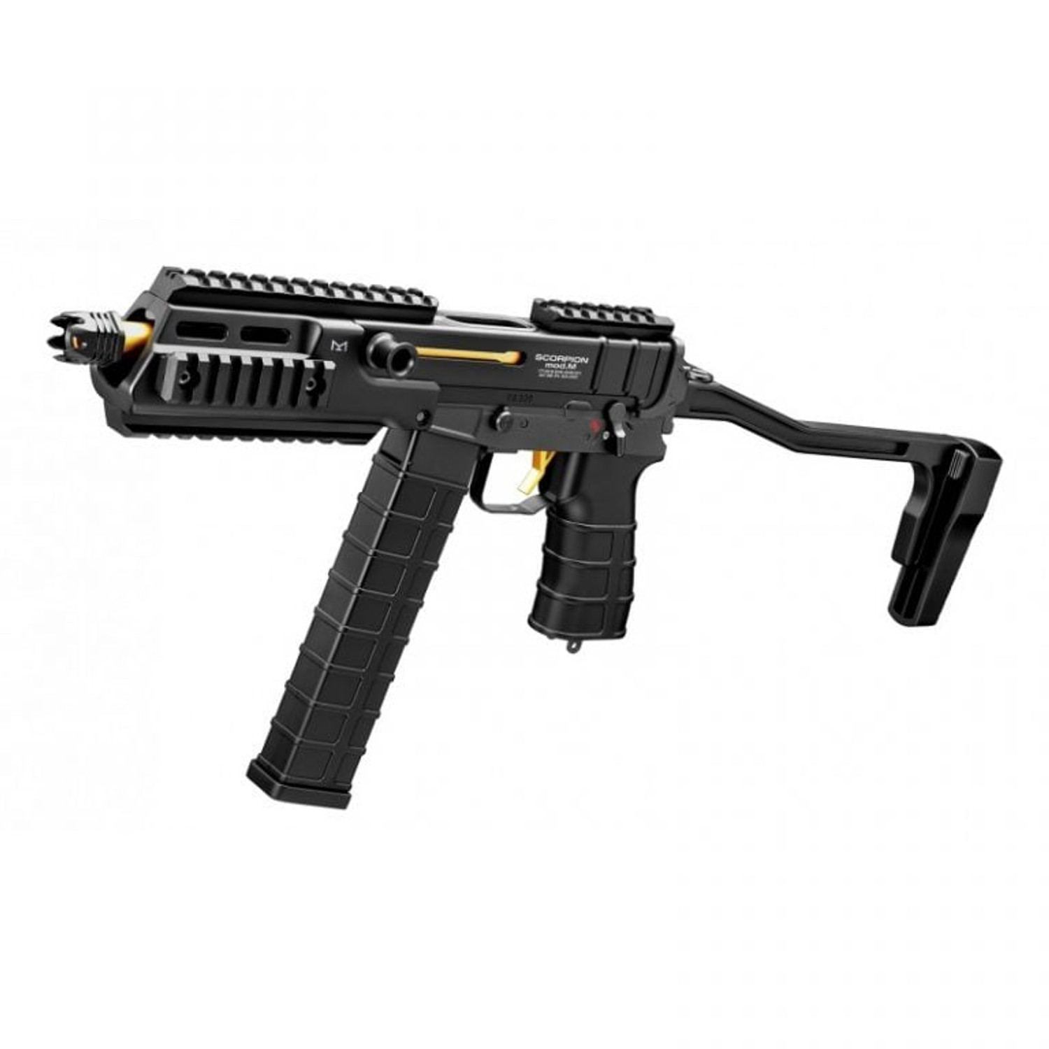 SCORPION mod.M サブマシンガン ブラック Tokyo Marui Scorpion Mod M Airsoft AEG Black and Gold