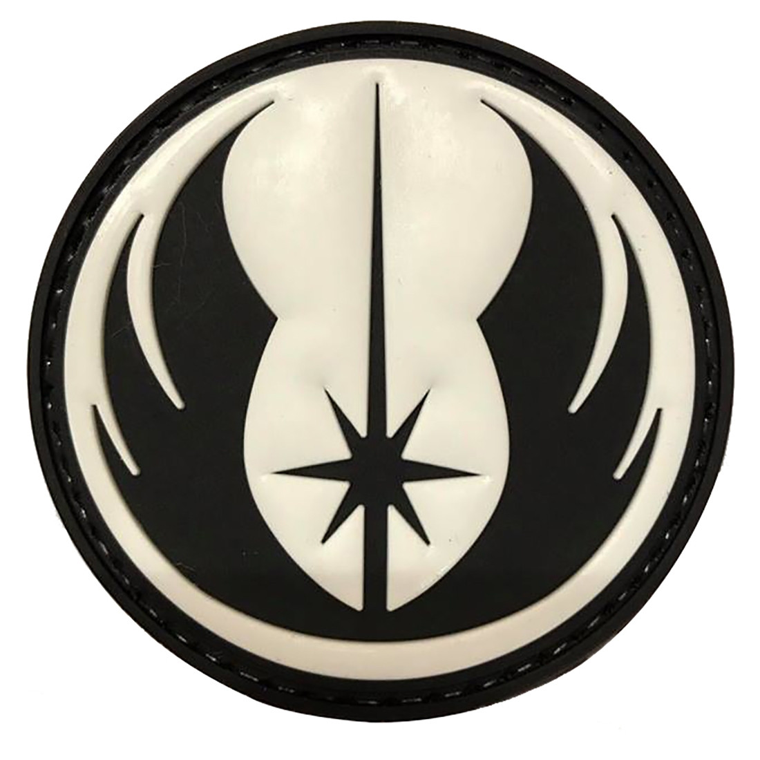 STAR WARS JEDI (Black White) Tactical Rubber Velcro Patches