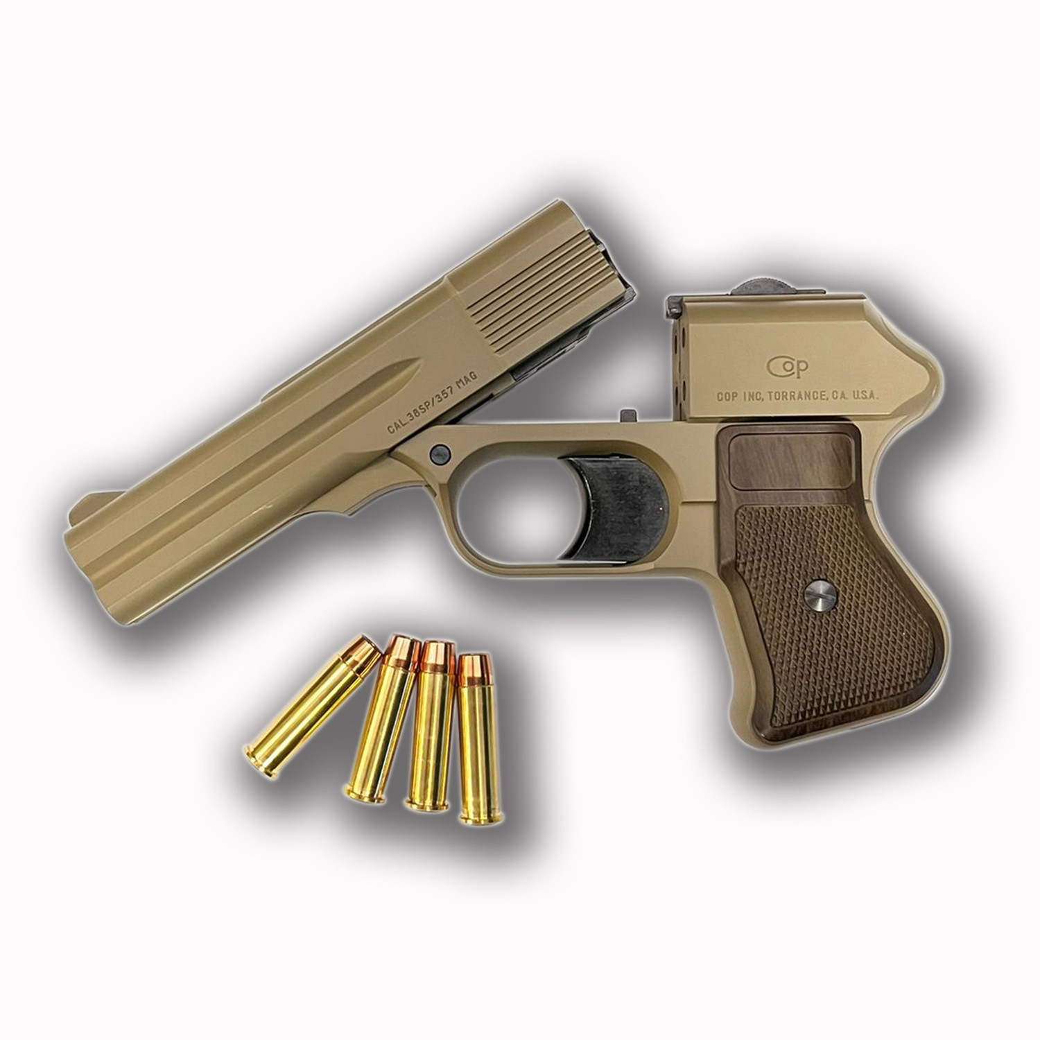 Marushin COP 357 Long Barrel FDE ABS X Cartridge Type Wood Grip