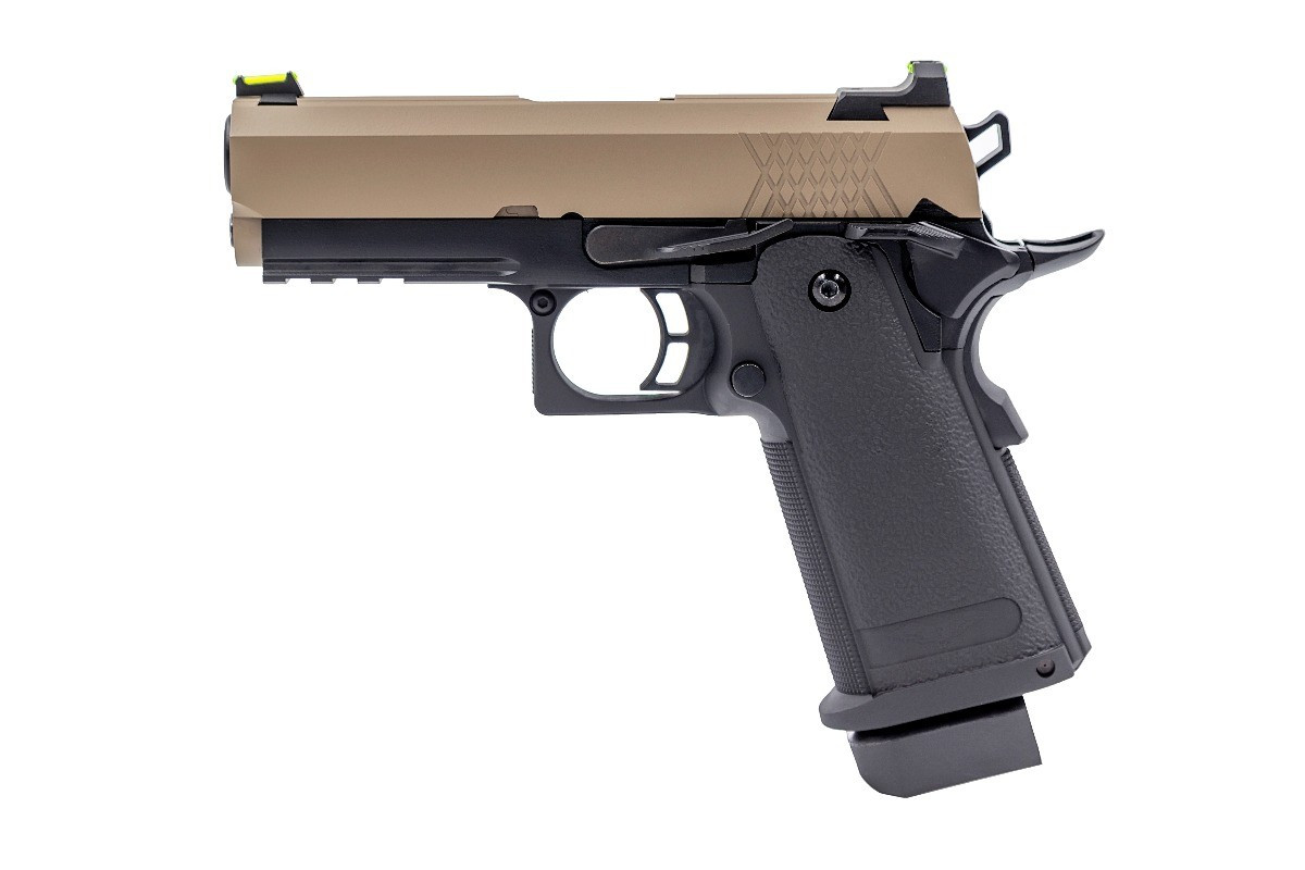 Raven Hi-Capa 3.8 Pro GBB pistol in Tan & Black - WolfArmouries.co.uk
