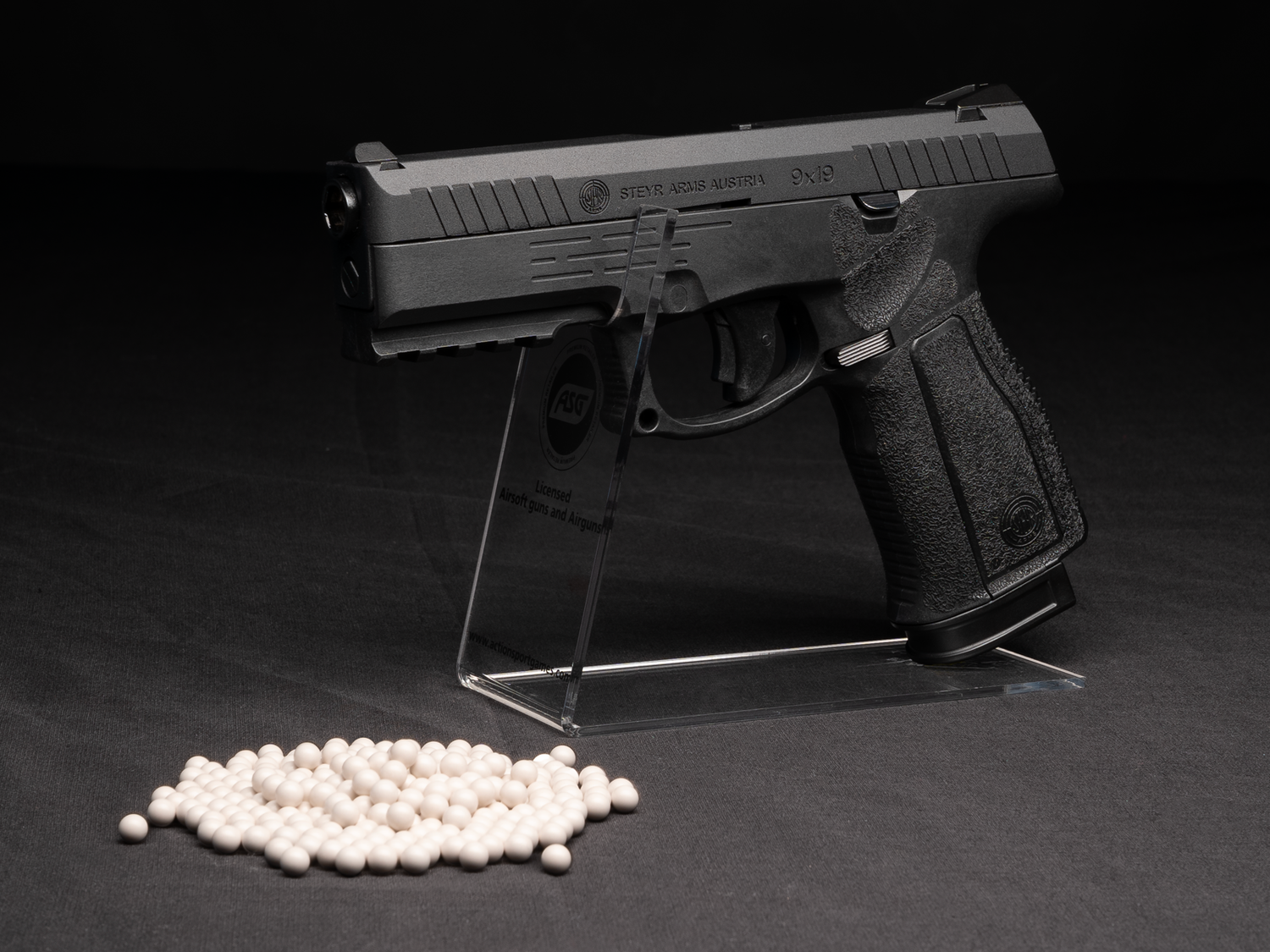 ASG Steyer L9-A2 CO2 GBB Airsoft Pistol in Black - WolfArmouries.co.uk