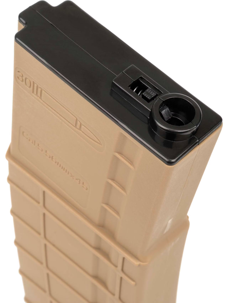 Nuprol LS mag Extended Mid Cap 140 Rounds Airsoft Rifle Magazine in Desert Tan