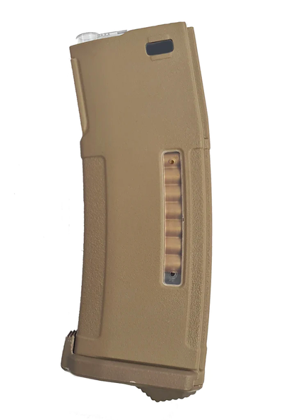 Nuprol Bullet windowed Mid Cap 150 Rounds Airsoft Rifle Magazine in Desert Tan
