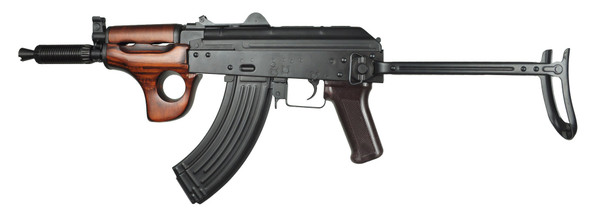 LCT Airsoft LCKMSU AK47 AEG Airsoft Rifle with Folding Stock in Wood Finish