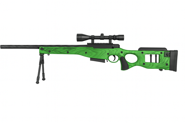 Well MB4420 Airsoft Sniper Rifle in Custom Green
