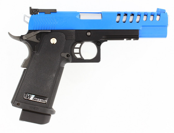 WE Tech H-Capa 5.1 K-Version Lightened Gas Blowback Airsoft Pistol in Two Tone Blue
