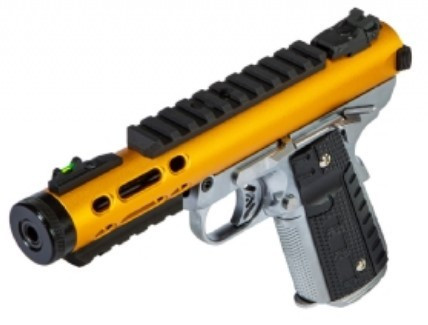 WE Tech GALAXY 1911 GBB Airsoft Pistol in Silver & Gold