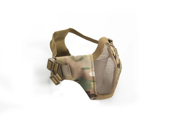 ASG - Strike Systems Metal Mesh Lower Tactical Face Mask with Cheek Pads in Multi Camo ASG - Strike Systems Metal Mesh Lower Tactical Face Mask with Cheek Pads in Multi Camo