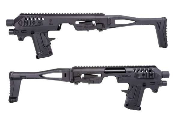 CAA Airsoft MICRO RONI G5 Pistol-Carbine Conversion for P320 M17 & M18 in Tactical Black