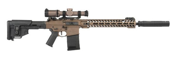 Ares AR-308L Deluxe Version Airsoft AEG Rifle DMR Set including Hard Case in Bronze