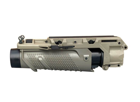 ACM EGLM SCR Series Airsoft Grenade Launcher Module in Desert Tan