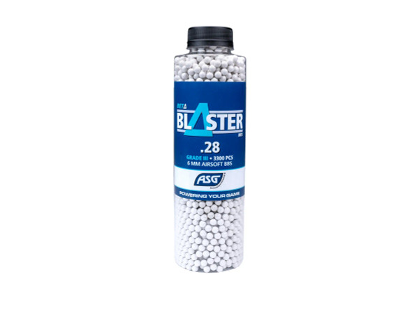 ASG Beta Blaster Airsoft BB Pellets 3300 x 0.28g in Bottle (White) ASG Beta Blaster Airsoft BB Pellets 3300 x 0.28g in Bottle (White)
