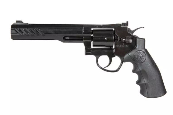 SRC TITAN 6" CO2 Powered Full Metal Airsoft Revolver in Black