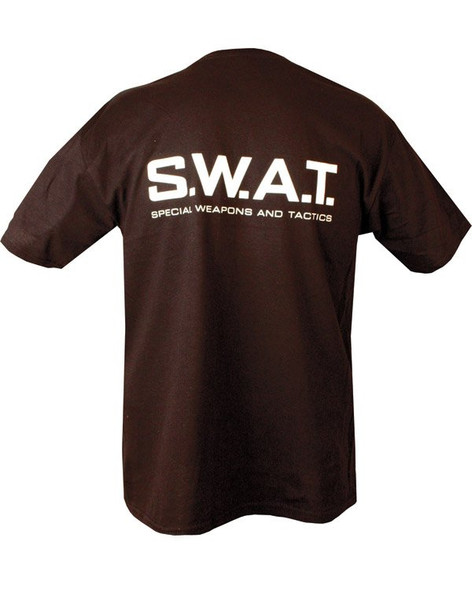 Kombat UK - Tactical Short Sleeve S.W.A.T Double Side Printed T-Shirt in Black