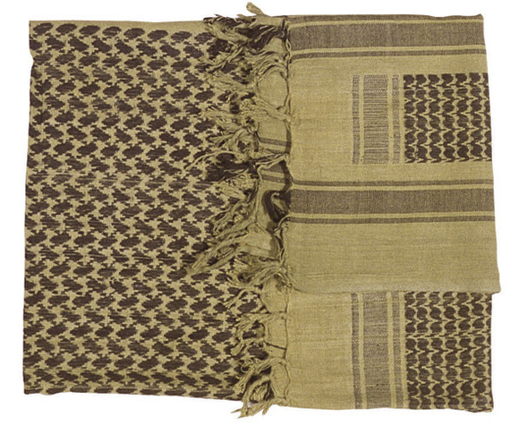 Kombat UK - Arab Shemagh SAS Kafiya Tactical Scarf in Sand & Black